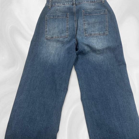 Flamingals high waisted wide leg cropped denim - Picture 3 of 5